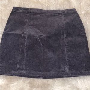 Gray corduroy skirt